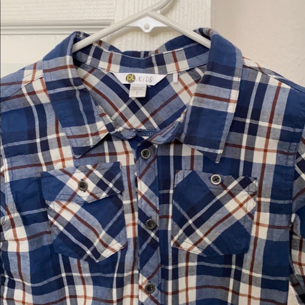 Blue Boys Button Down Shirt